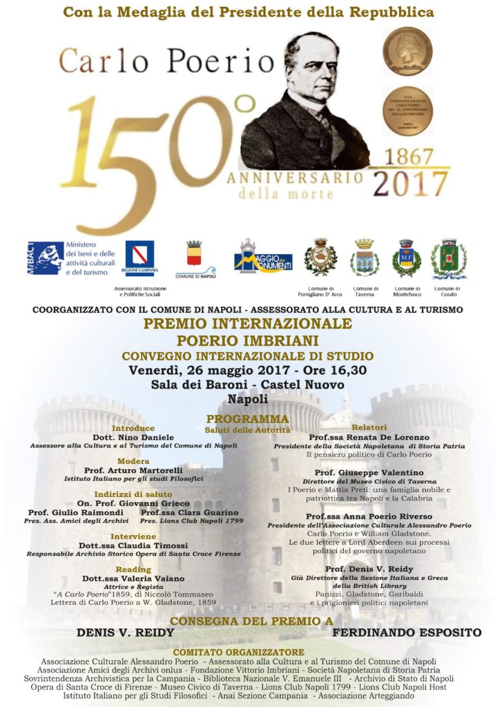 Manifesto 150º Anniversario della morte di Carlo Poerio