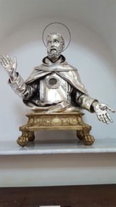 Busto in argento di San Falco con reliquia, Chiesa di Santa Maria Maggiore, Taverna